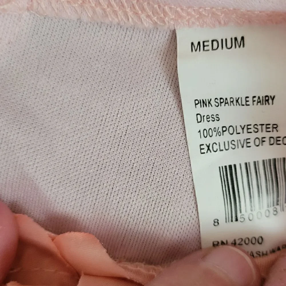 NWOT PINK SPARKLE FAIRY COSTUME DRESS SZ.M